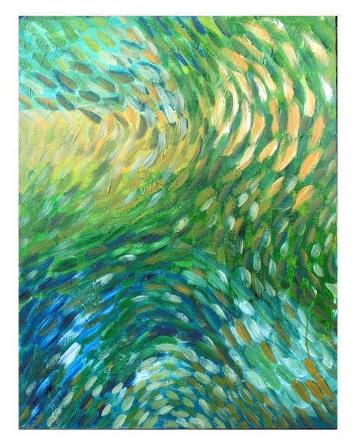 The water flows